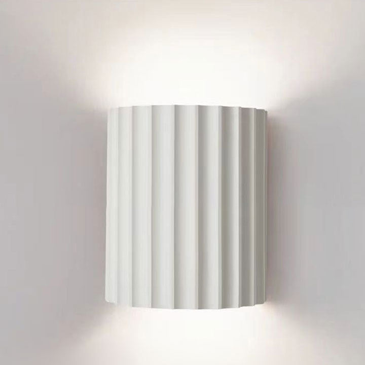Applique Murale Contemporaine Scandinave En Résine À 2 Lumières En Demi-Colonne Pour Couloir-Lampe Veilleuse