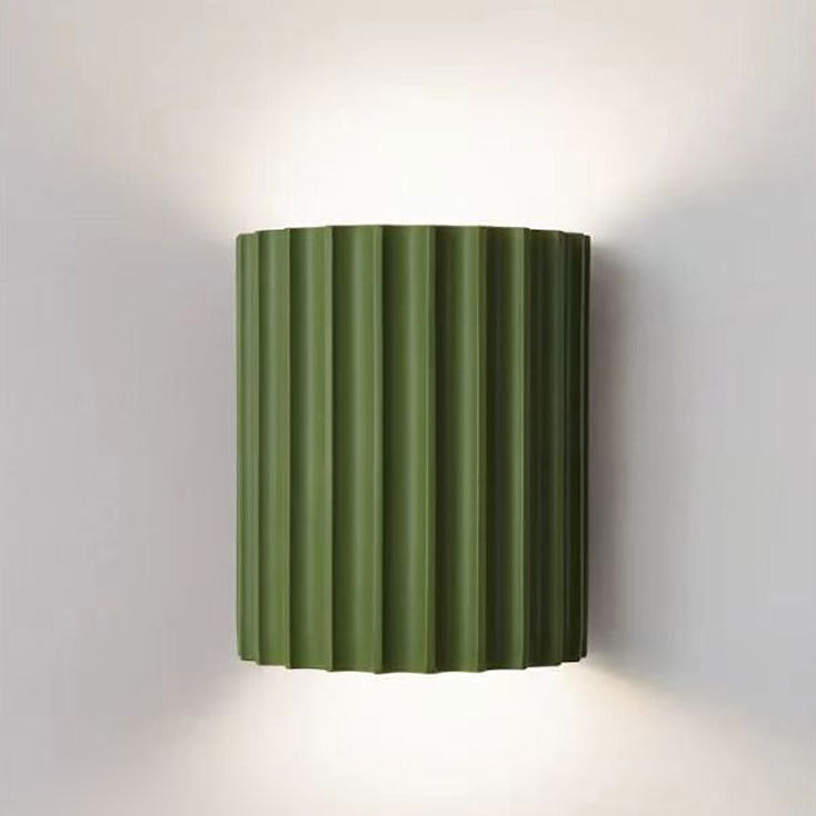 Applique Murale Contemporaine Scandinave En Résine À 2 Lumières En Demi-Colonne Pour Couloir-Lampe Veilleuse