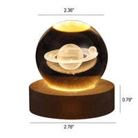 Thumbnail for Lampe De Table À Led Usb Avec Boule De Cristal Décorative Et Créative-Lampe Veilleuse