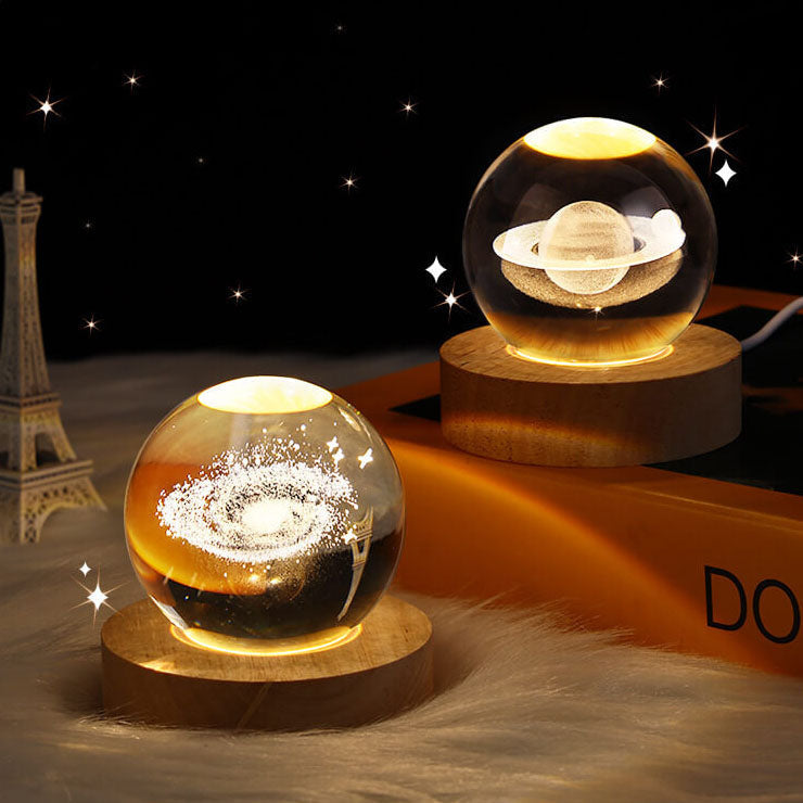 Lampe De Table À Led Usb Avec Boule De Cristal Décorative Et Créative-Lampe Veilleuse