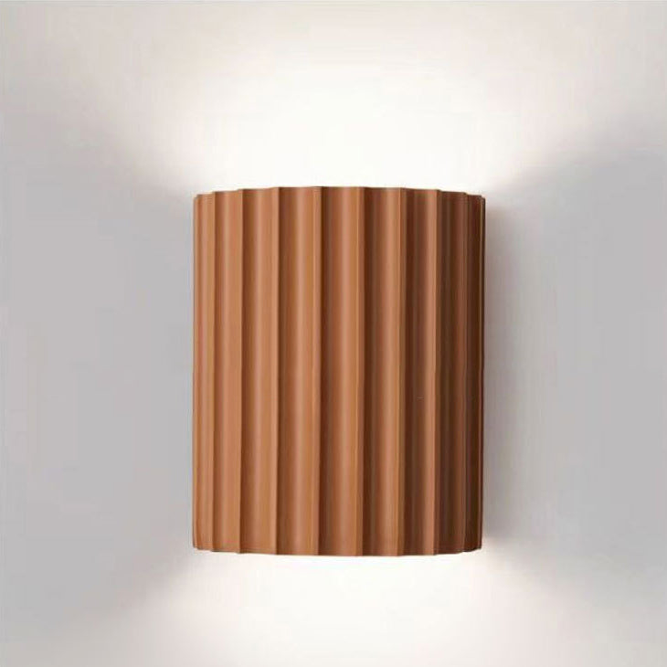 Applique Murale Contemporaine Scandinave En Résine À 2 Lumières En Demi-Colonne Pour Couloir-Lampe Veilleuse
