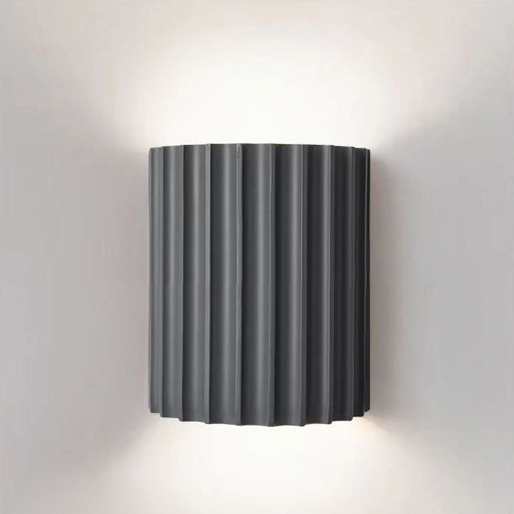 Applique Murale Contemporaine Scandinave En Résine À 2 Lumières En Demi-Colonne Pour Couloir-Lampe Veilleuse