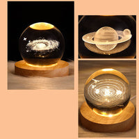 Thumbnail for Lampe De Table À Led Usb Avec Boule De Cristal Décorative Et Créative-Lampe Veilleuse