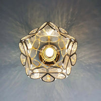 Thumbnail for Plafonnier Design En Verre Pour Couloir, Style Floral-Lampe Veilleuse
