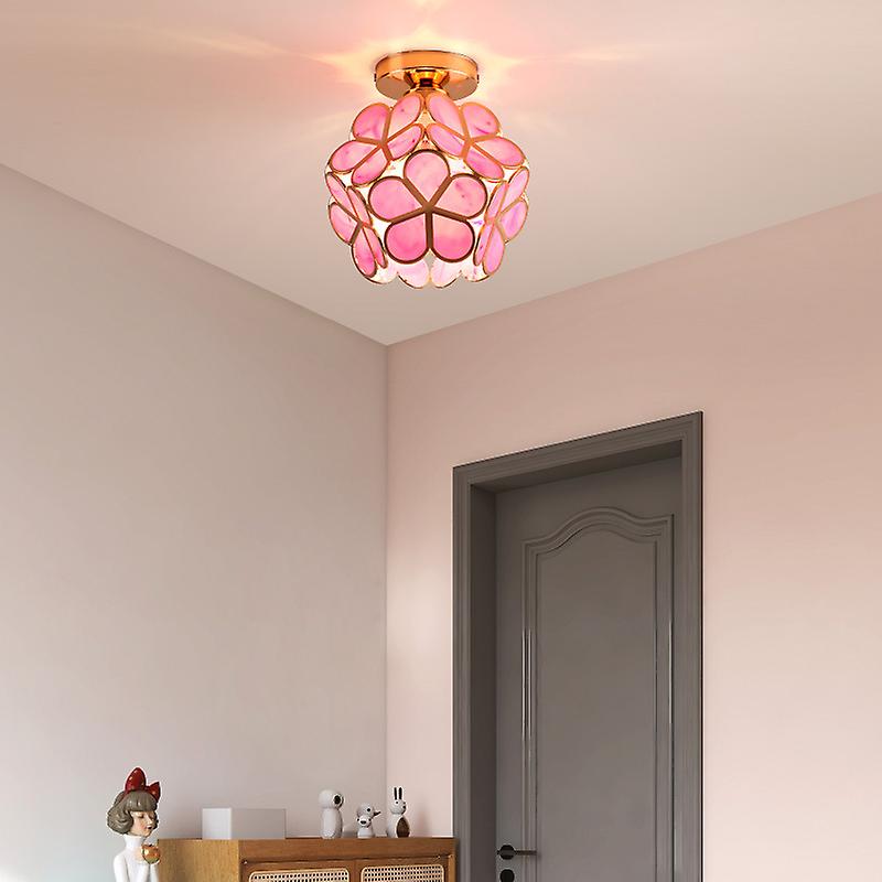 Plafonnier Design En Verre Pour Couloir, Style Floral-Lampe Veilleuse