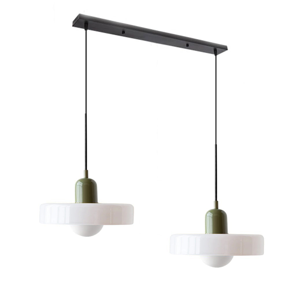 Suspension En Verre Bauhaus Moderne À 2 Têtes-Lampe Veilleuse