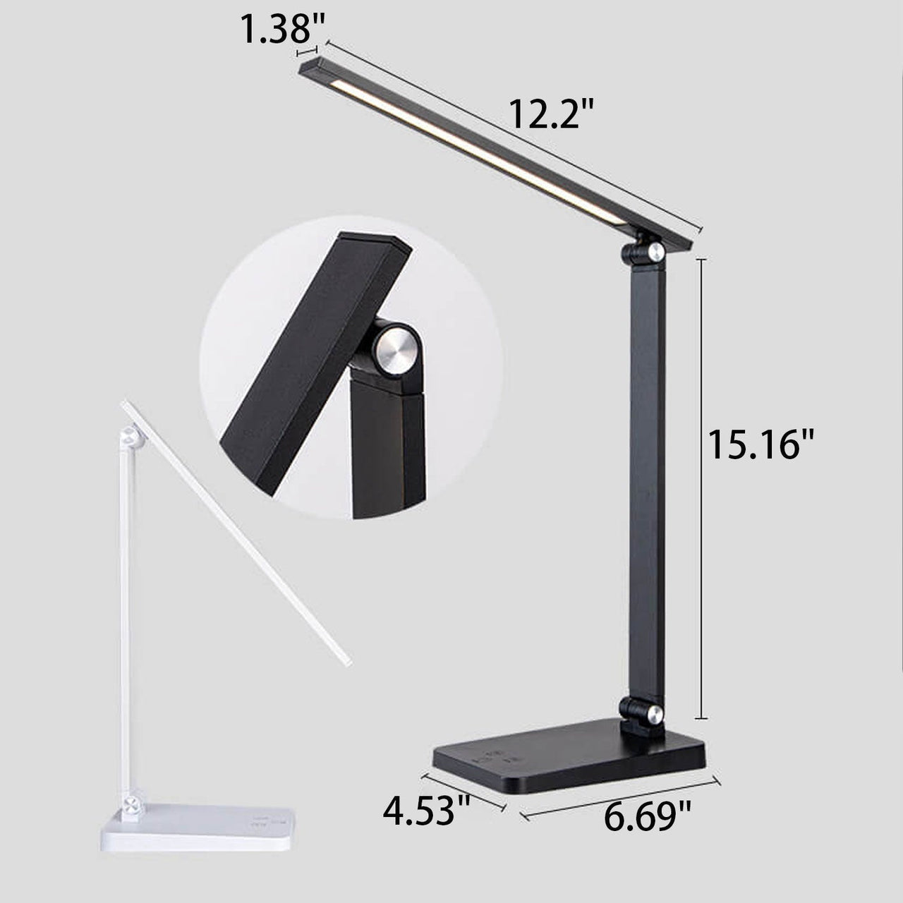 Lampe De Bureau Led Créative Pliable En Aluminium Avec Variateur Tactile-Lampe Veilleuse