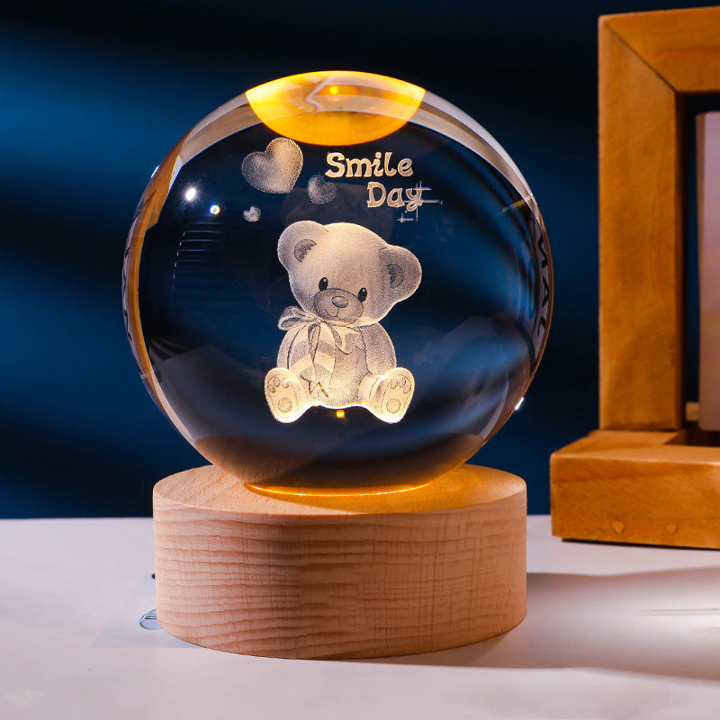 Veilleuse Boule de Cristal-Lampe Veilleuse
