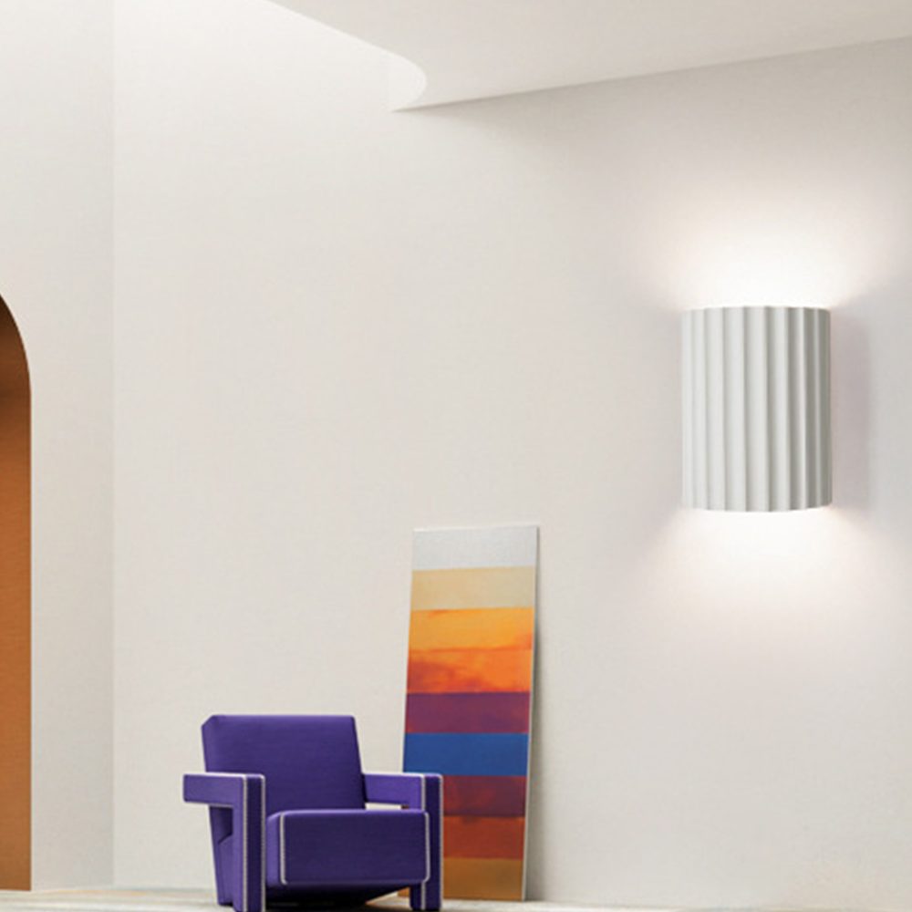Ventra - Applique Moderne Semi-Circulaire En Résine Pour Le Salon-Lampe Veilleuse