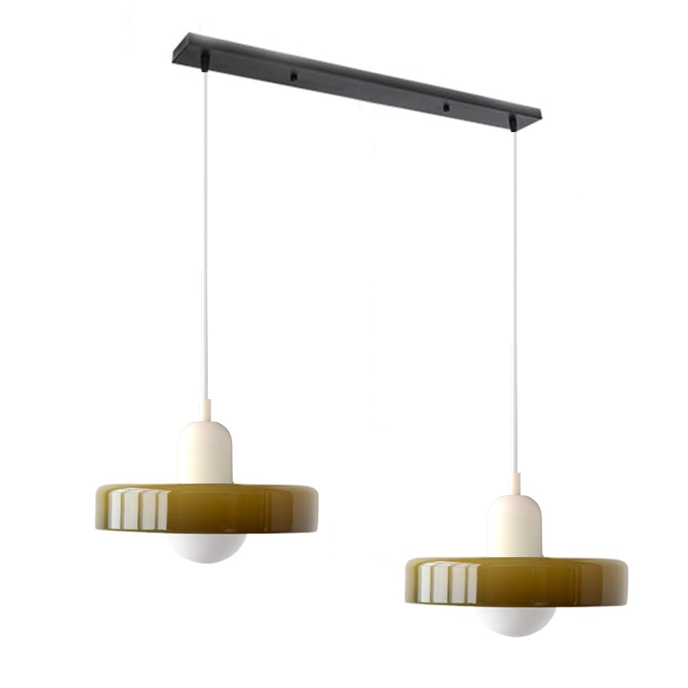 Suspension En Verre Bauhaus Moderne À 2 Têtes-Lampe Veilleuse