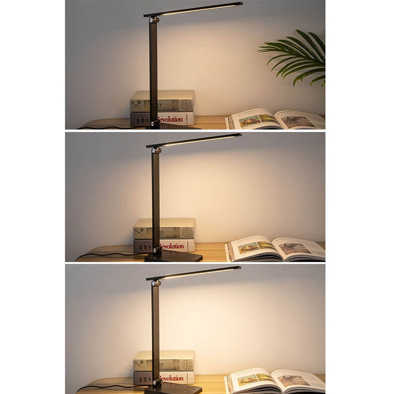 Lampe De Bureau Led Créative Pliable En Aluminium Avec Variateur Tactile-Lampe Veilleuse