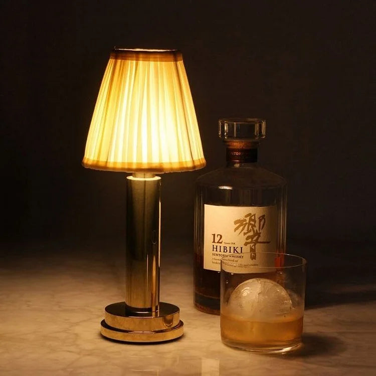 Harlon - Lampe De Table En Métal À Soie Sans Fil Led-Lampe Veilleuse