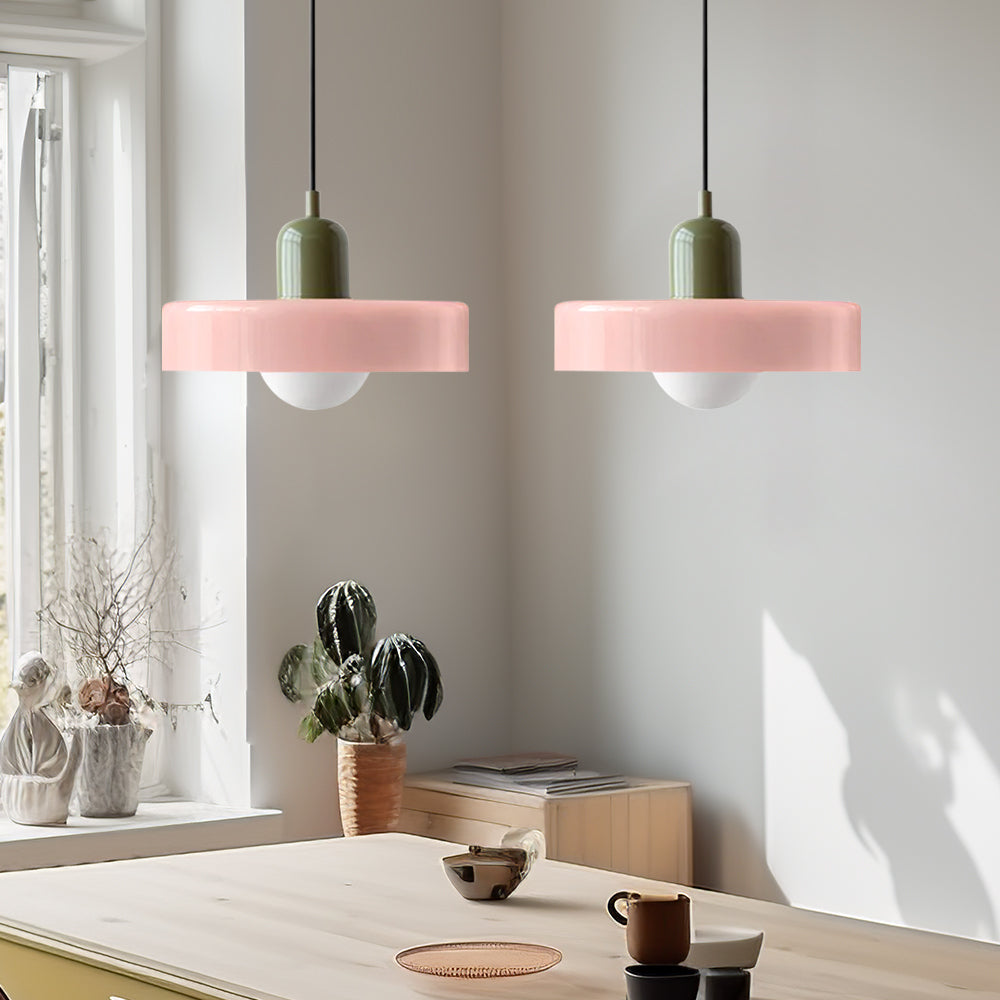 Suspension En Verre Bauhaus Moderne À 2 Têtes-Lampe Veilleuse