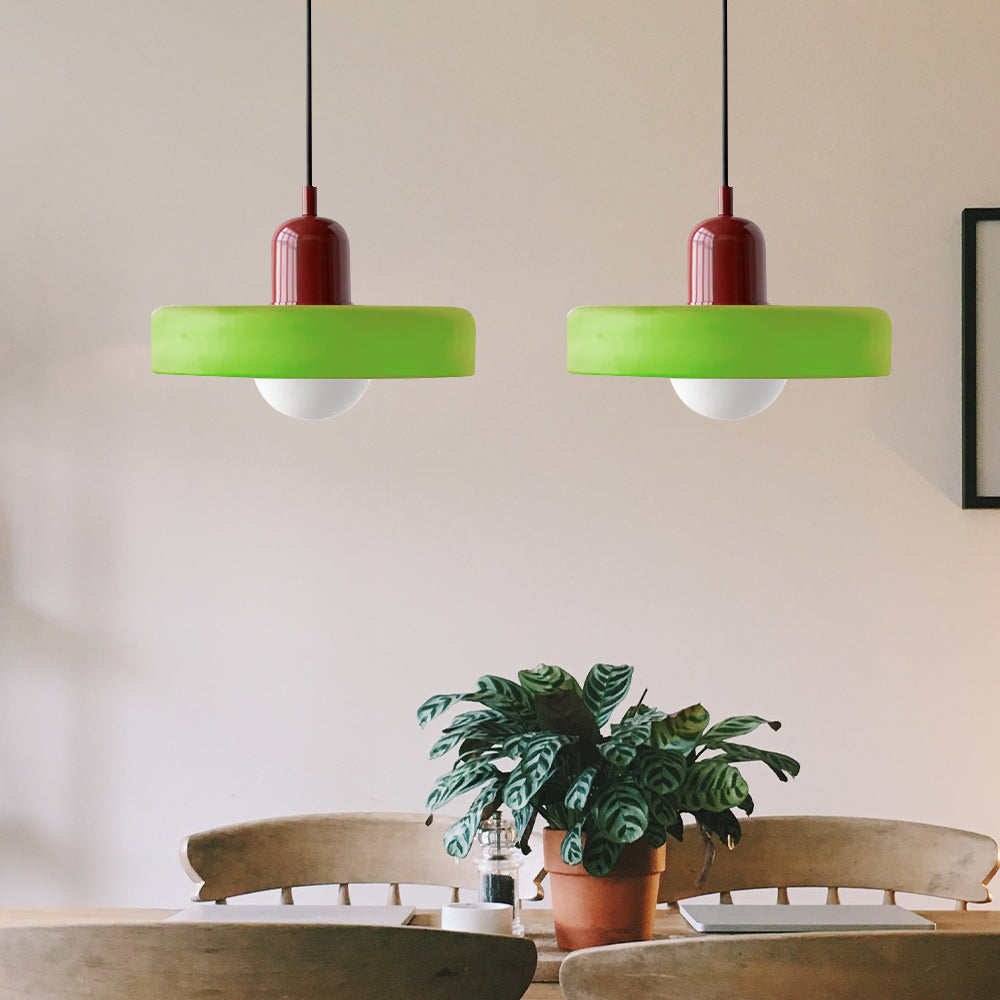 Suspension En Verre Bauhaus Moderne À 2 Têtes-Lampe Veilleuse