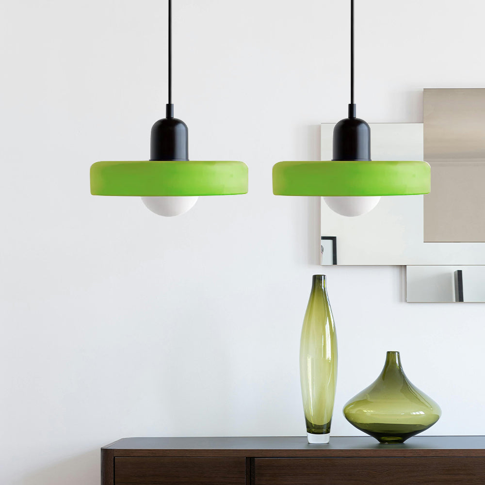 Suspension En Verre Bauhaus Moderne À 2 Têtes-Lampe Veilleuse