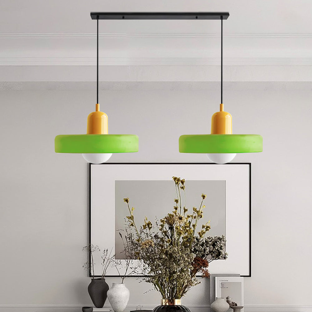 Suspension En Verre Bauhaus Moderne À 2 Têtes-Lampe Veilleuse