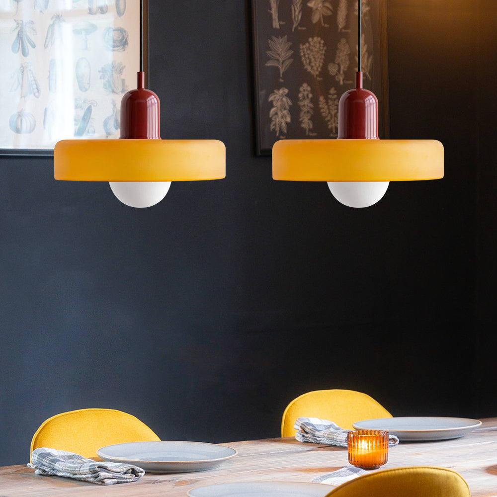 Suspension En Verre Bauhaus Moderne À 2 Têtes-Lampe Veilleuse