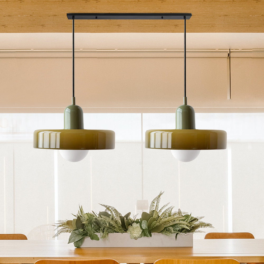 Suspension En Verre Bauhaus Moderne À 2 Têtes-Lampe Veilleuse