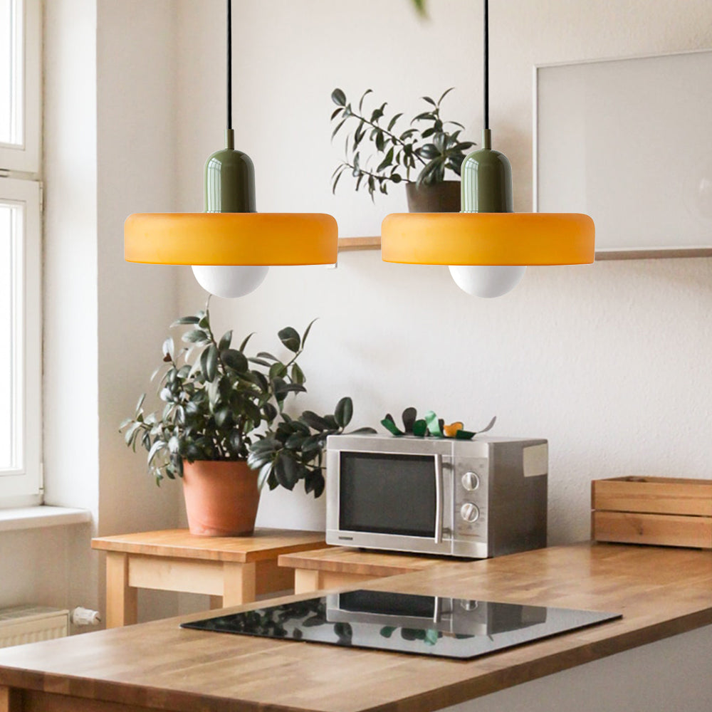 Suspension En Verre Bauhaus Moderne À 2 Têtes-Lampe Veilleuse
