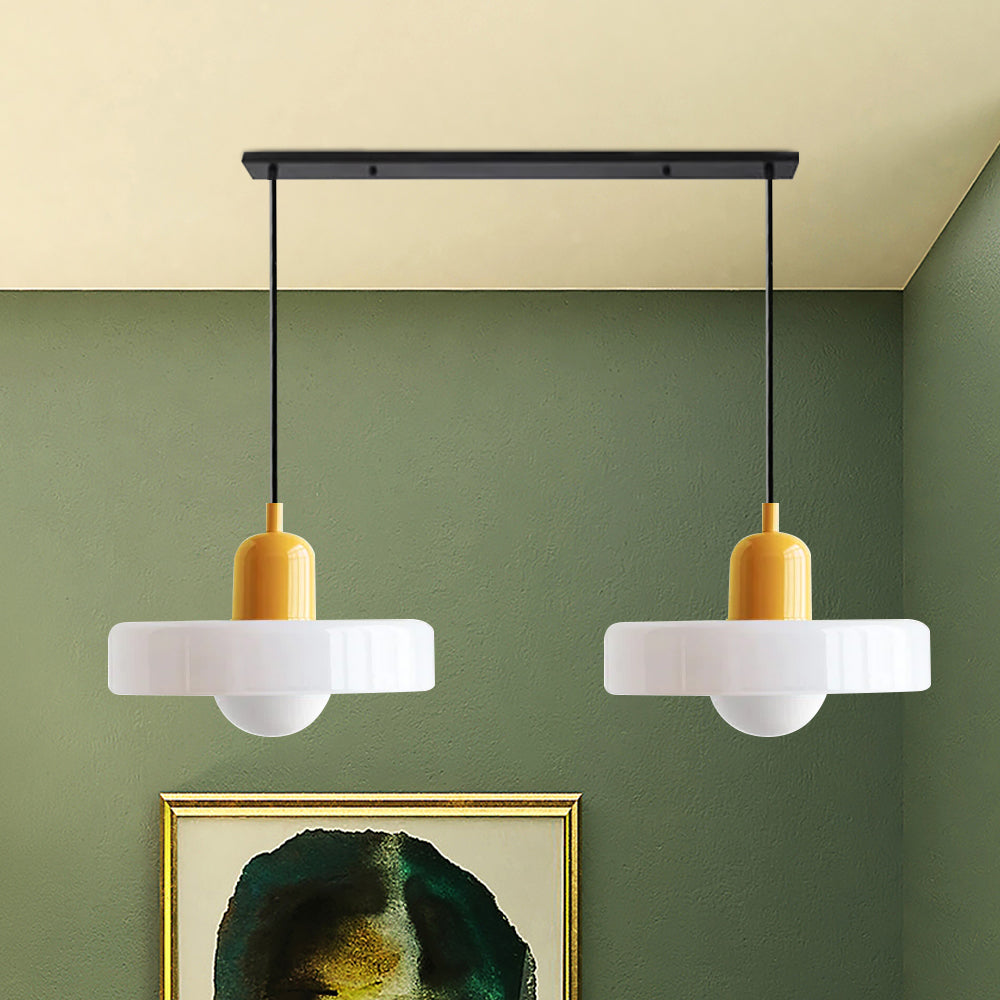 Suspension En Verre Bauhaus Moderne À 2 Têtes-Lampe Veilleuse