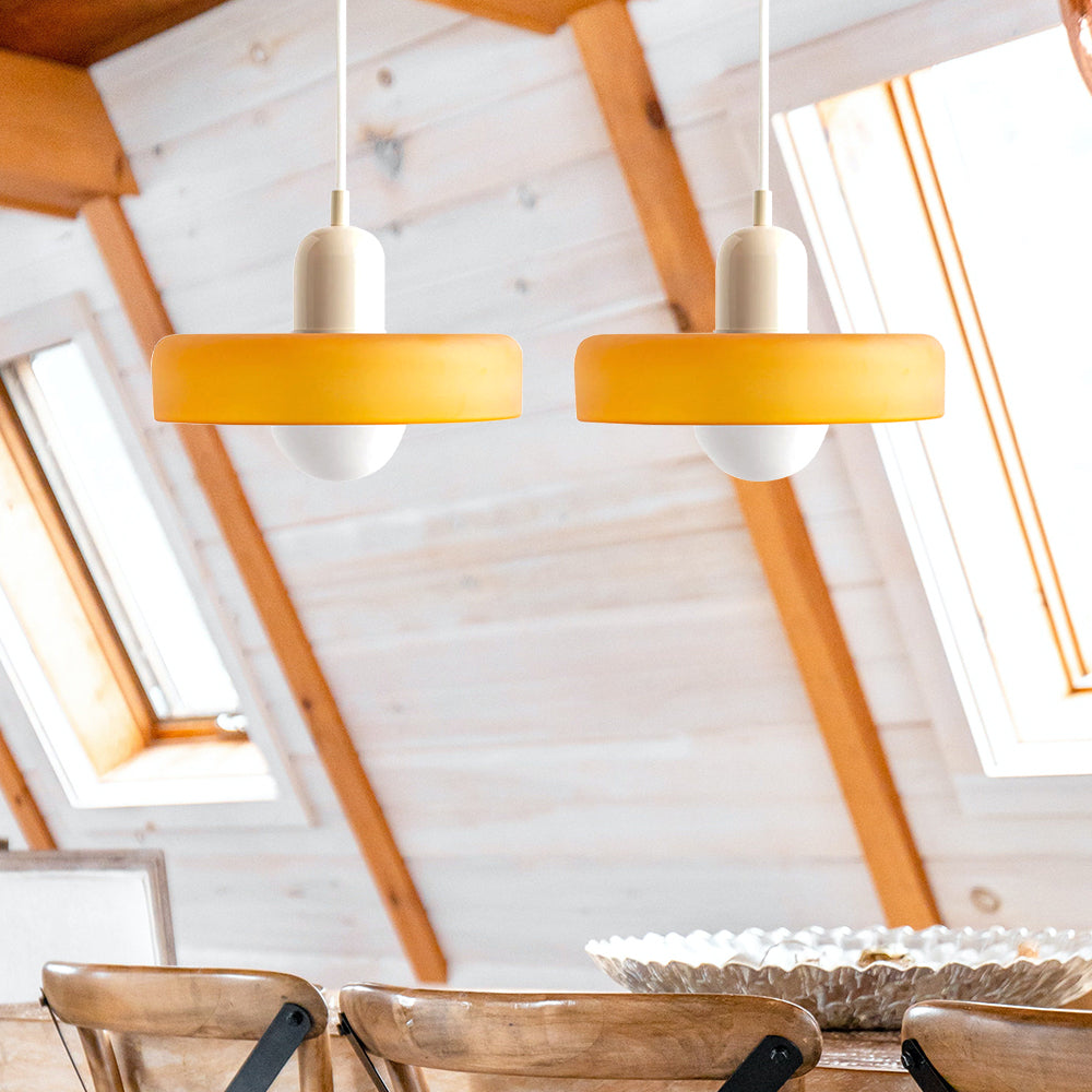 Suspension En Verre Bauhaus Moderne À 2 Têtes-Lampe Veilleuse