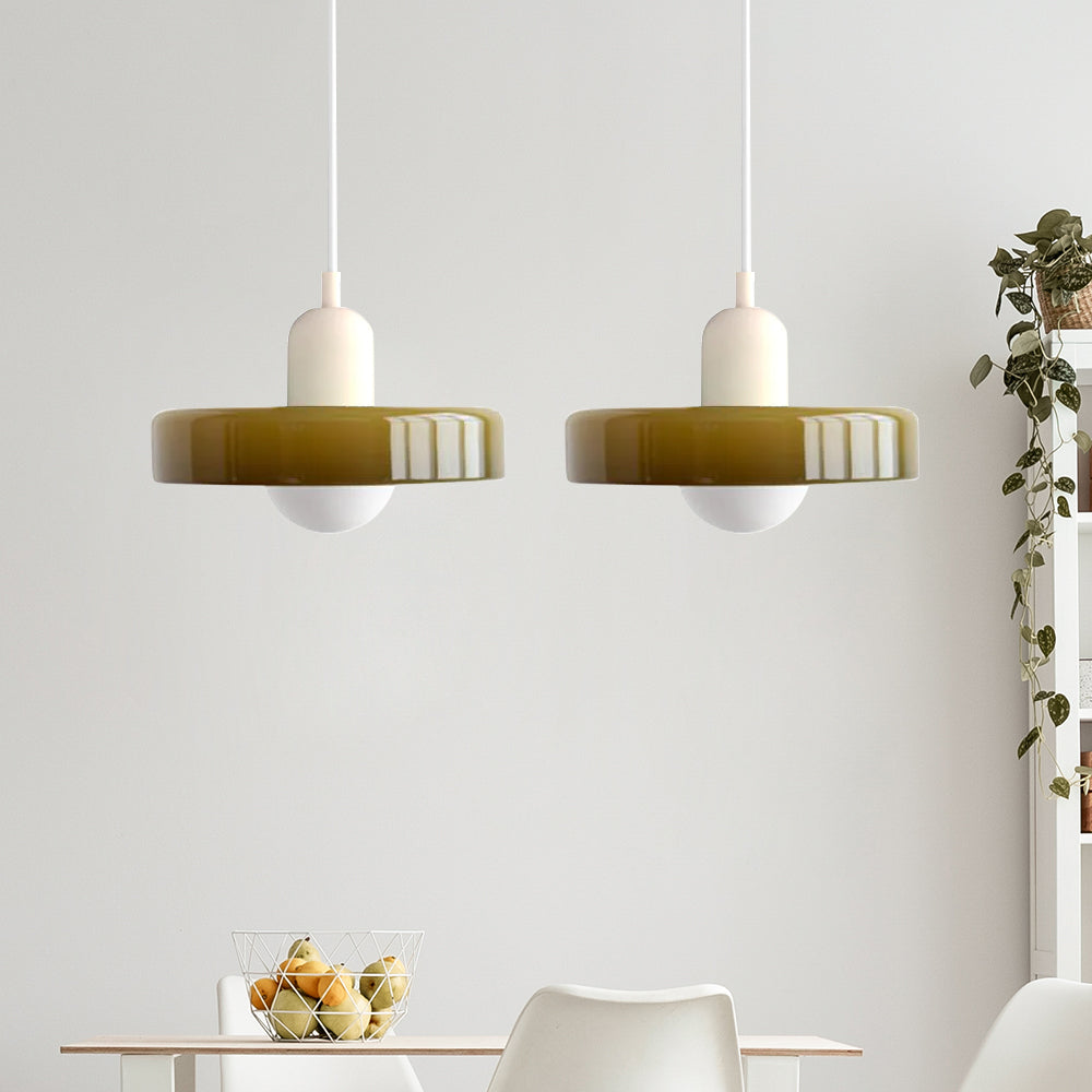 Suspension En Verre Bauhaus Moderne À 2 Têtes-Lampe Veilleuse