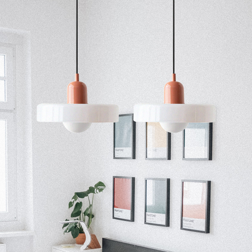 Suspension En Verre Bauhaus Moderne À 2 Têtes-Lampe Veilleuse