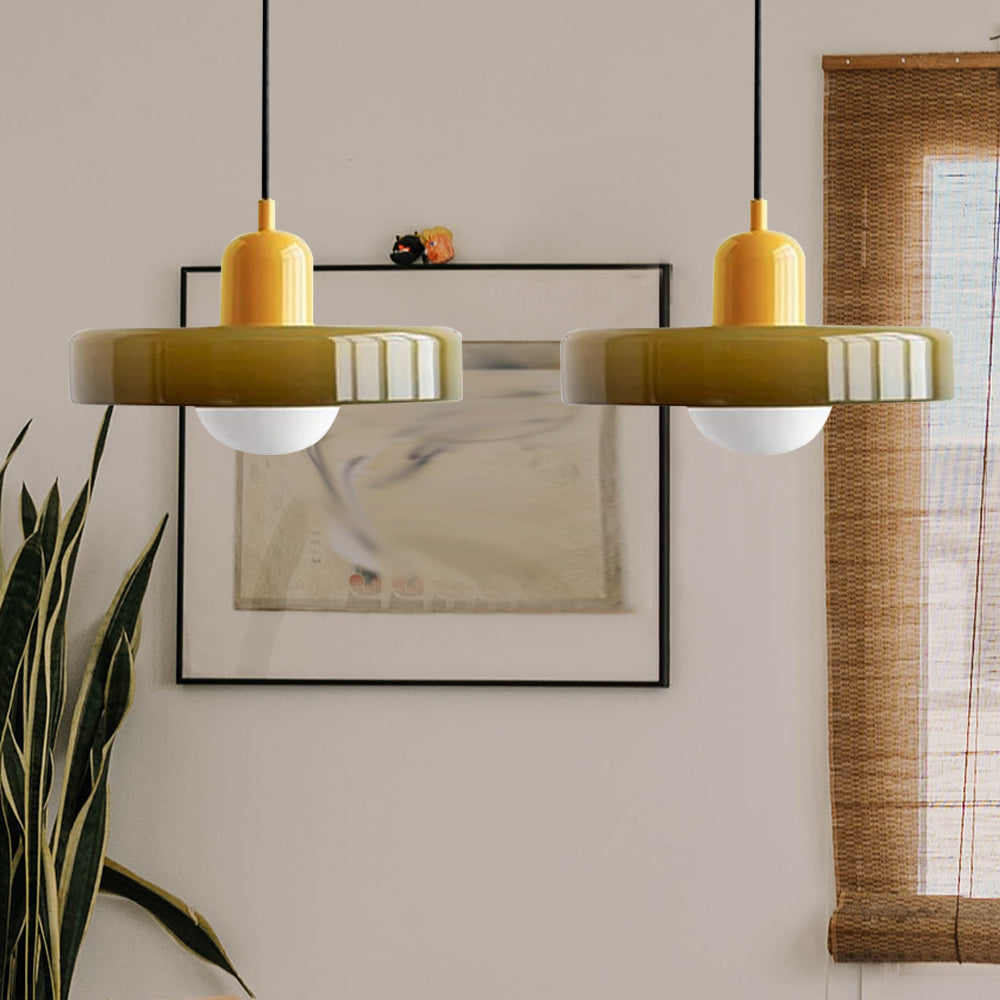 Suspension En Verre Bauhaus Moderne À 2 Têtes-Lampe Veilleuse