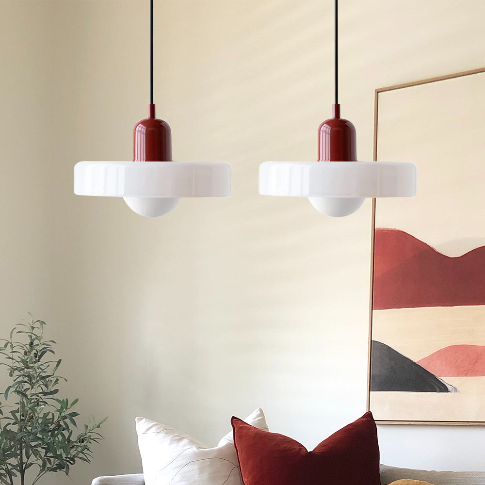 Suspension En Verre Bauhaus Moderne À 2 Têtes-Lampe Veilleuse