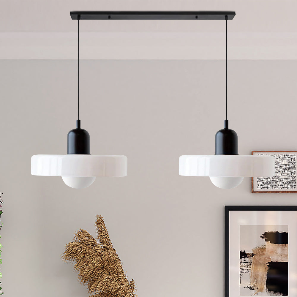 Suspension En Verre Bauhaus Moderne À 2 Têtes-Lampe Veilleuse