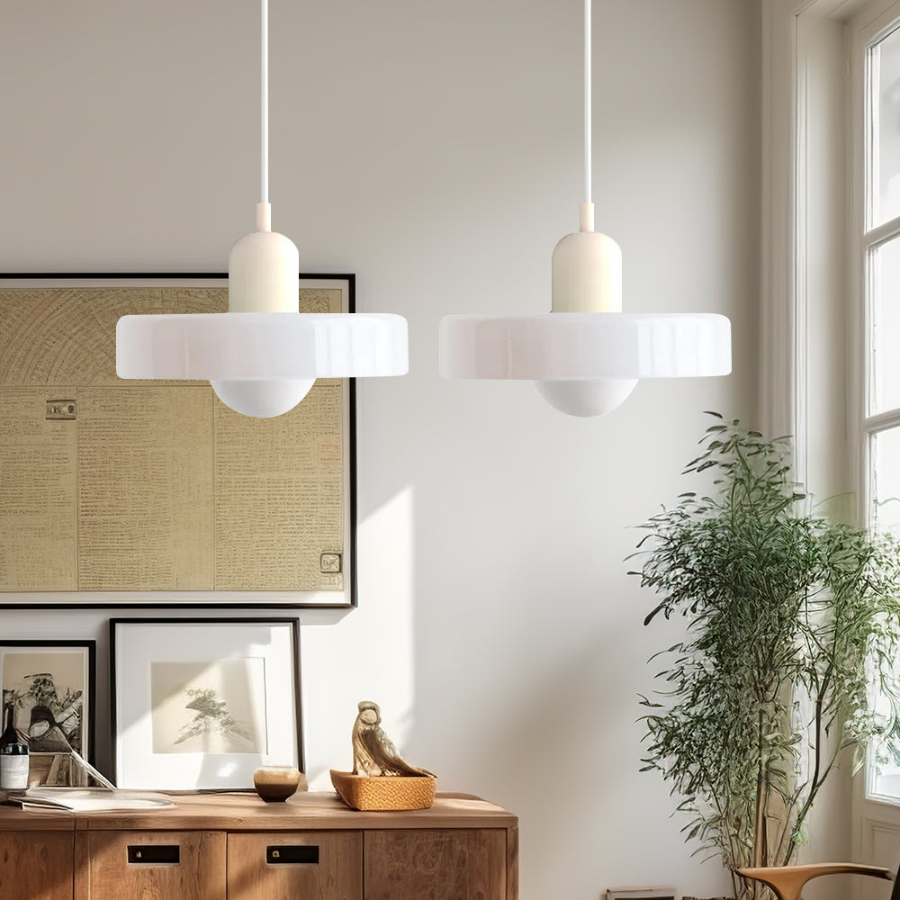 Suspension En Verre Bauhaus Moderne À 2 Têtes-Lampe Veilleuse