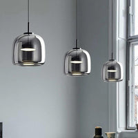 Thumbnail for Rilina - Suspension Nordique En Verre Noir-Lampe Veilleuse
