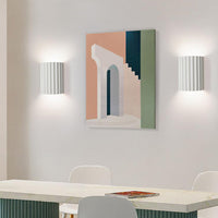 Thumbnail for Applique Murale Contemporaine Scandinave En Résine À 2 Lumières En Demi-Colonne Pour Couloir-Lampe Veilleuse