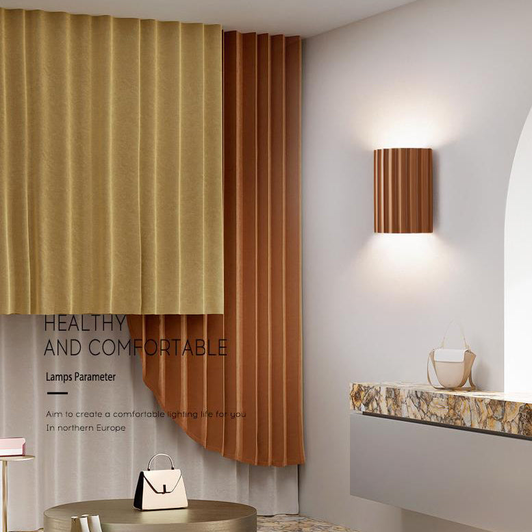 Applique Murale Contemporaine Scandinave En Résine À 2 Lumières En Demi-Colonne Pour Couloir-Lampe Veilleuse