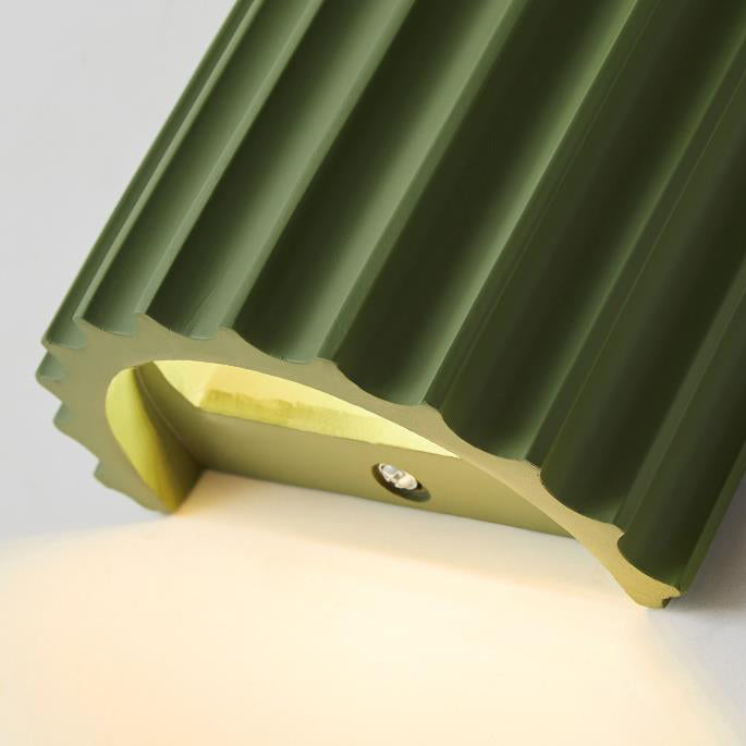 Applique Murale Contemporaine Scandinave En Résine À 2 Lumières En Demi-Colonne Pour Couloir-Lampe Veilleuse