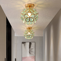 Thumbnail for Plafonnier Design En Verre Pour Couloir, Style Floral-Lampe Veilleuse