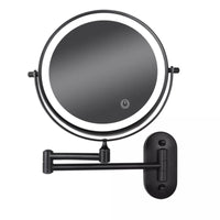 Thumbnail for Miroir Grossissant Led Rechargeable Noir Pour Maquillage Et Salle De Bain-Lampe Veilleuse