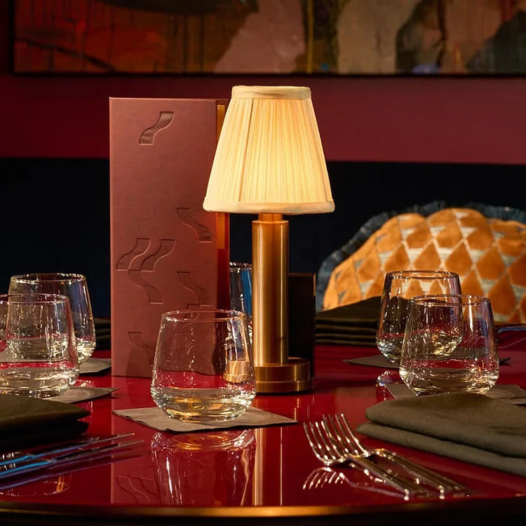 Harlon - Lampe De Table En Métal À Soie Sans Fil Led-Lampe Veilleuse