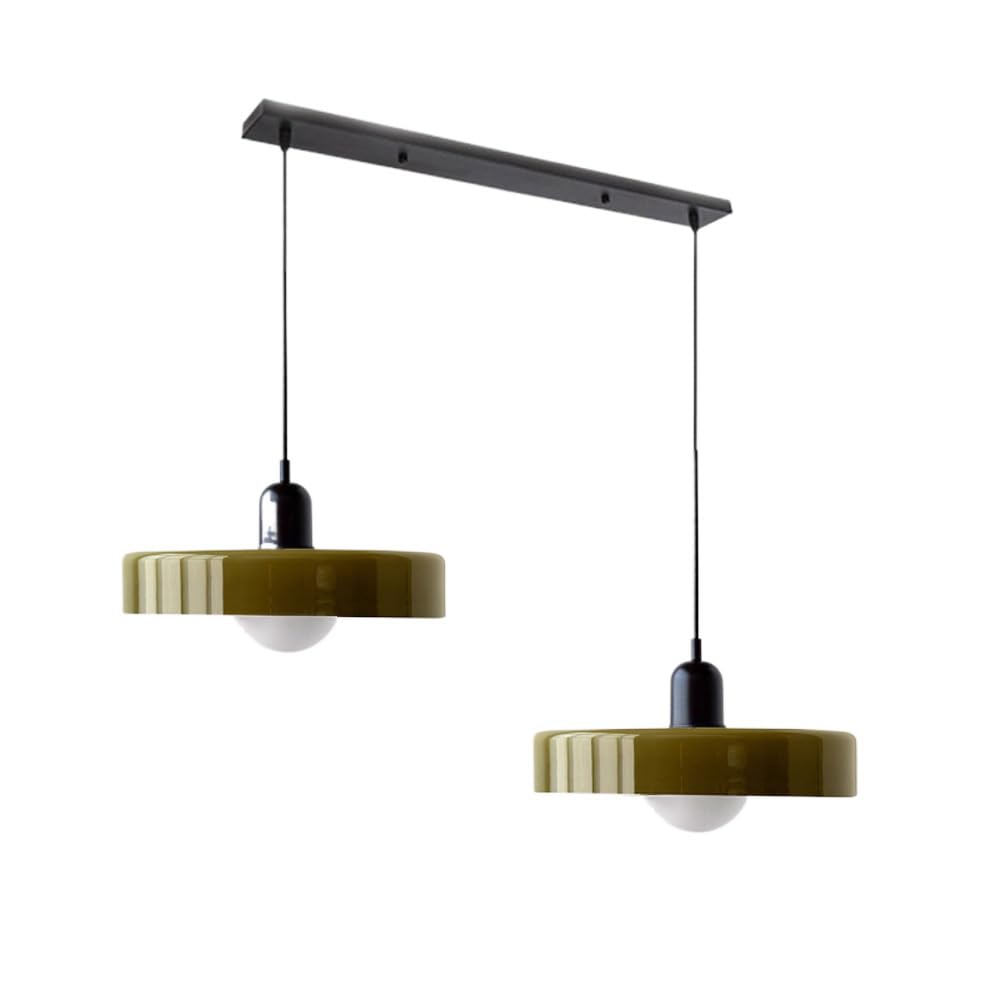 Suspension En Verre Bauhaus Moderne À 2 Têtes-Lampe Veilleuse