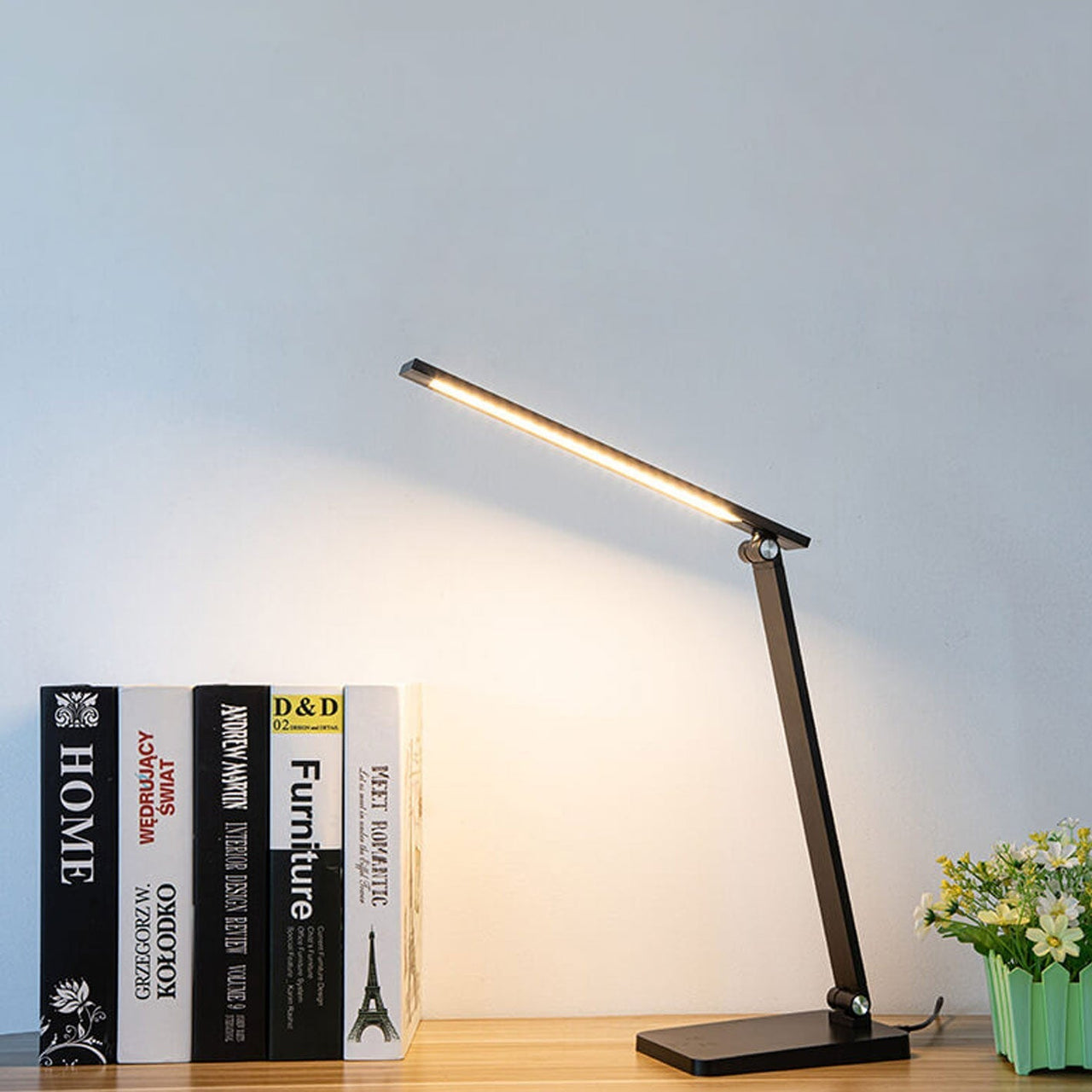 Lampe De Bureau Led Créative Pliable En Aluminium Avec Variateur Tactile-Lampe Veilleuse