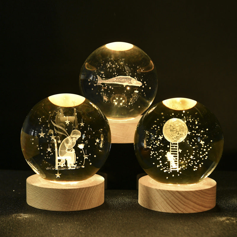Veilleuse Boule de Cristal-Lampe Veilleuse