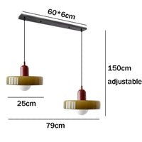 Thumbnail for Suspension En Verre Bauhaus Moderne À 2 Têtes-Lampe Veilleuse