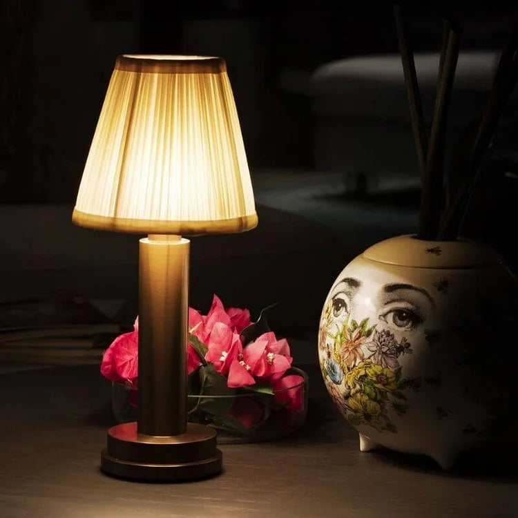 Harlon - Lampe De Table En Métal À Soie Sans Fil Led-Lampe Veilleuse