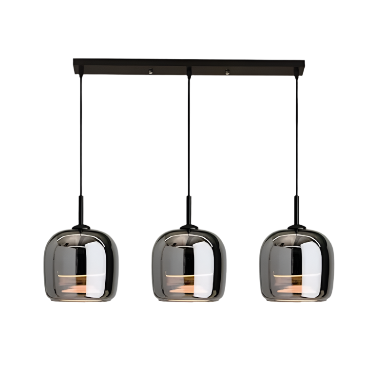 Lampe À Suspension Nordique En Verre Noir-Lampe Veilleuse