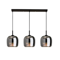 Thumbnail for Lampe À Suspension Nordique En Verre Noir-Lampe Veilleuse