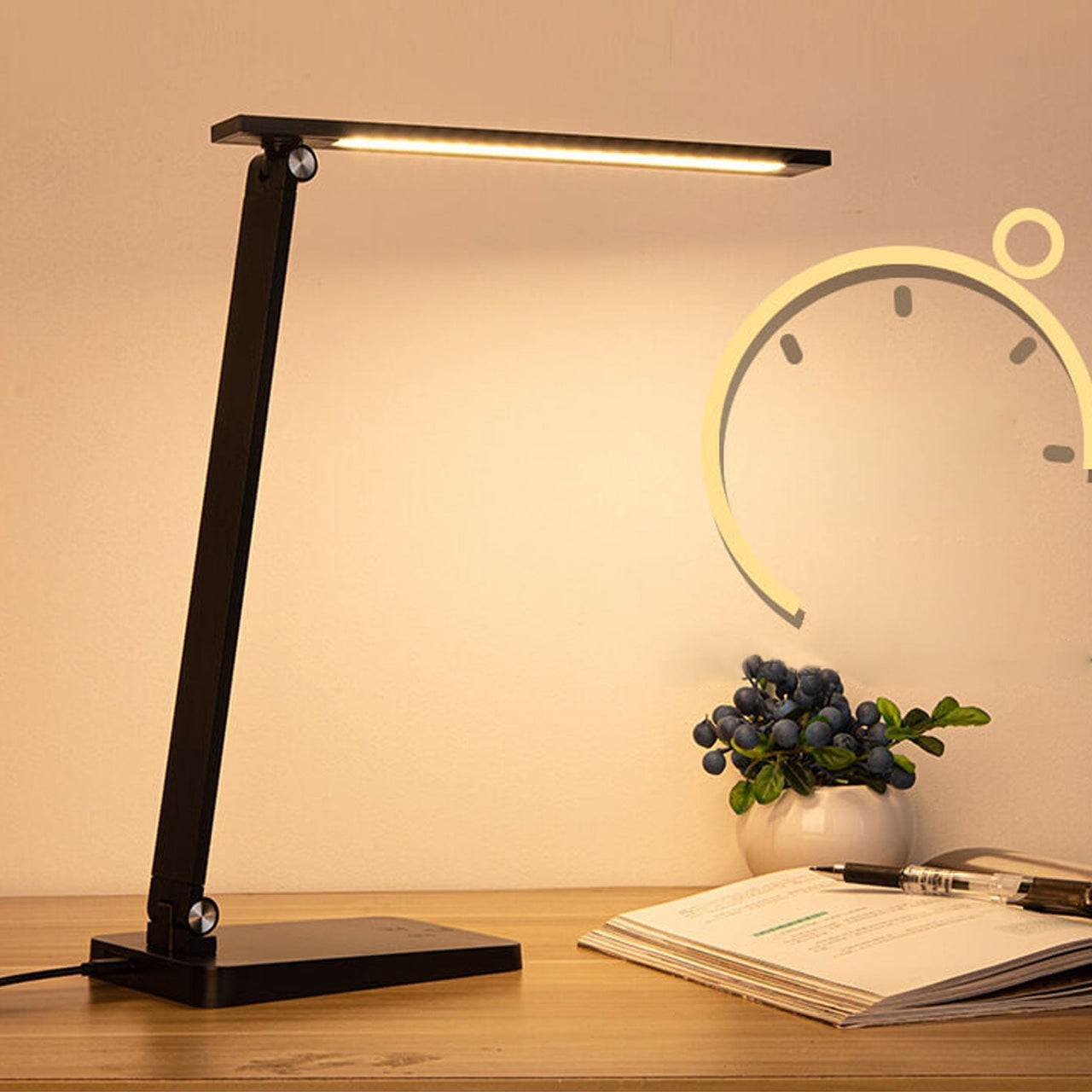 Lampe De Bureau Led Créative Pliable En Aluminium Avec Variateur Tactile-Lampe Veilleuse