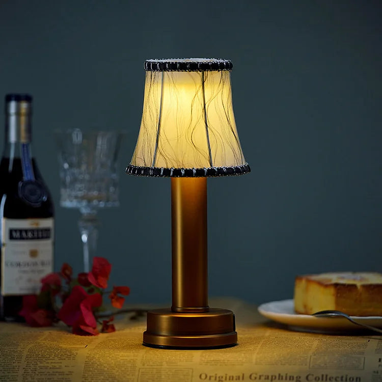 Harlon - Lampe De Table En Métal À Soie Sans Fil Led-Lampe Veilleuse