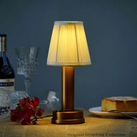 Thumbnail for Harlon - Lampe De Table En Métal À Soie Sans Fil Led-Lampe Veilleuse