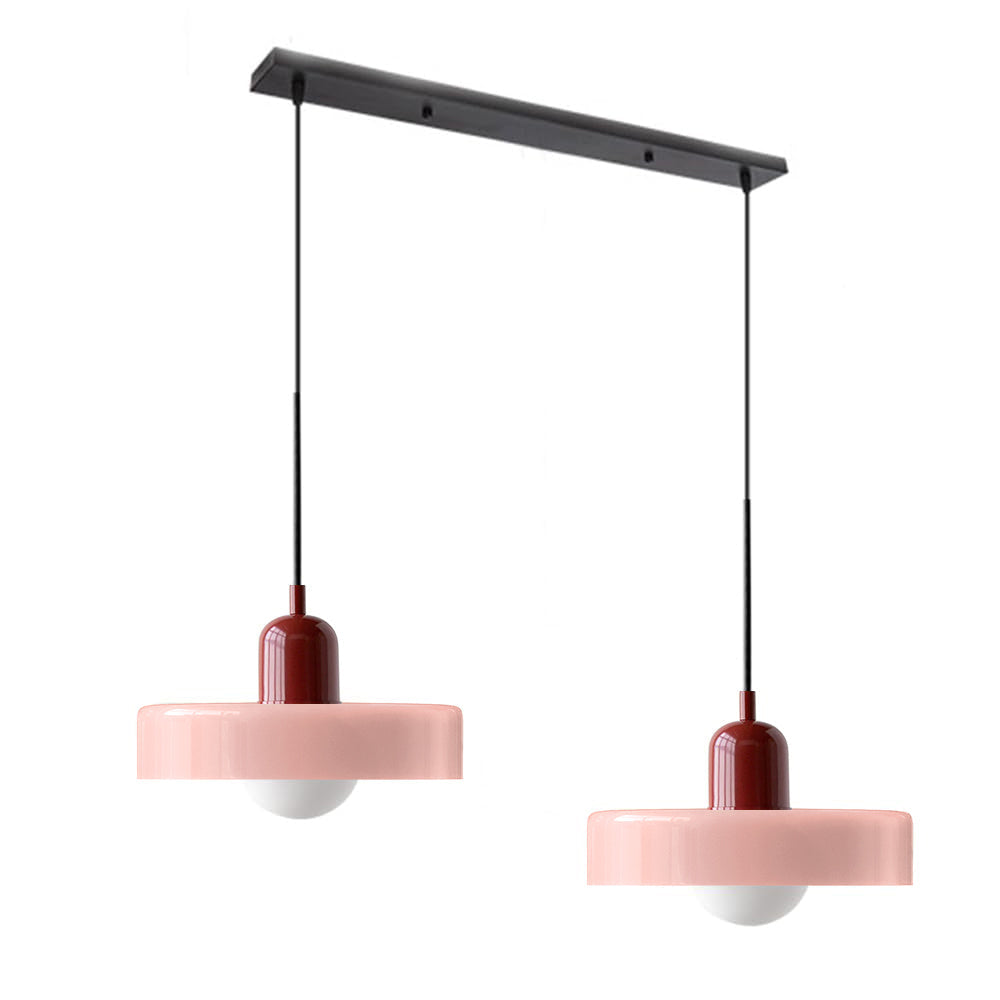 Suspension En Verre Bauhaus Moderne À 2 Têtes-Lampe Veilleuse