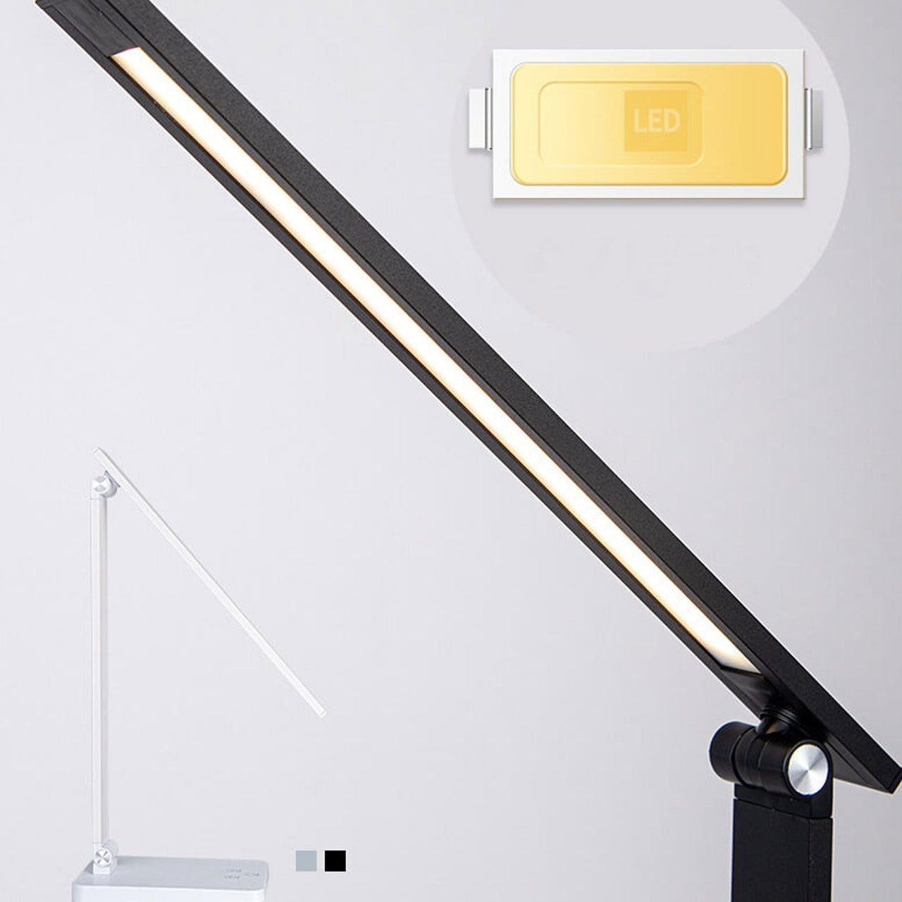 Lampe De Bureau Led Créative Pliable En Aluminium Avec Variateur Tactile-Lampe Veilleuse